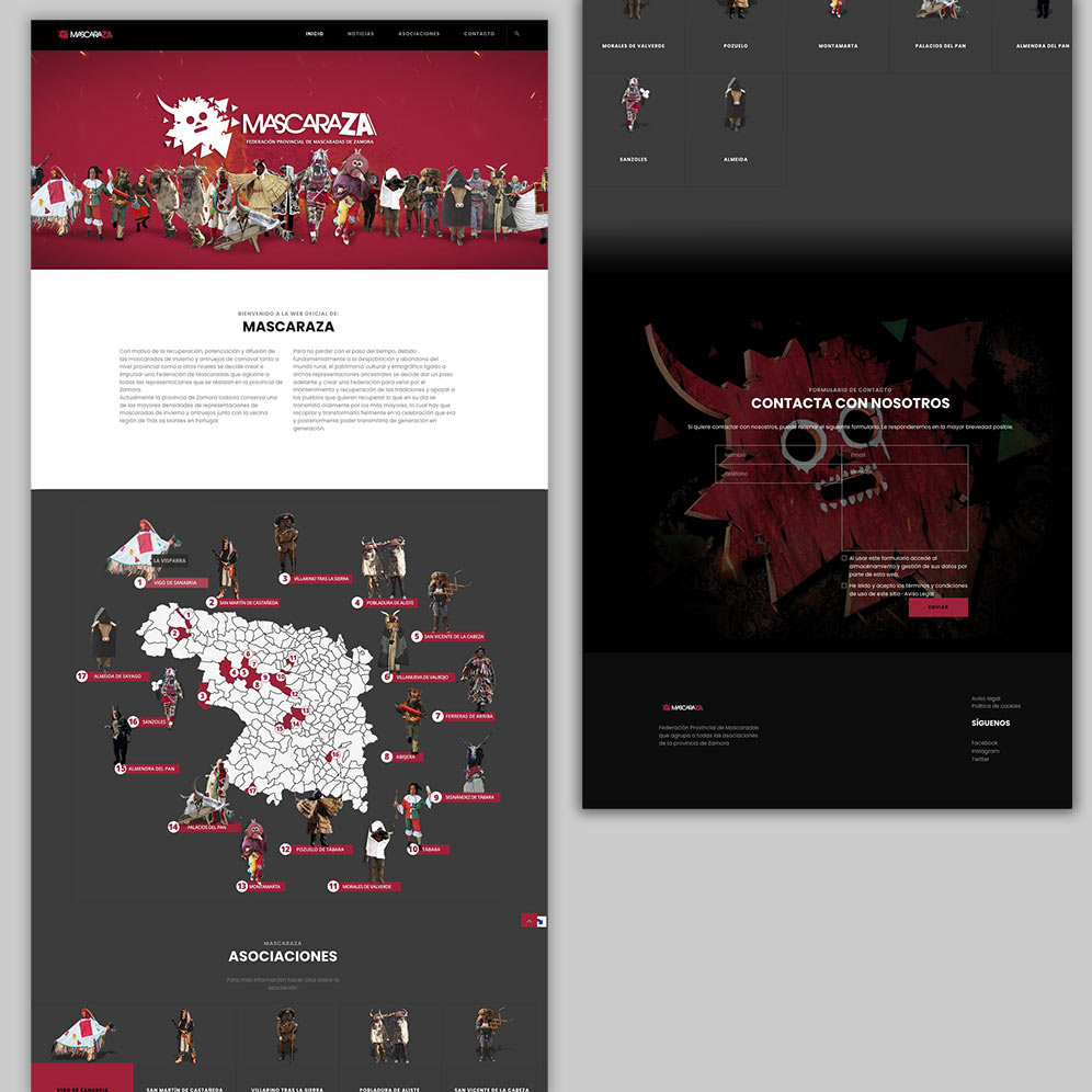 Diseño web Mascaraza de Zamora